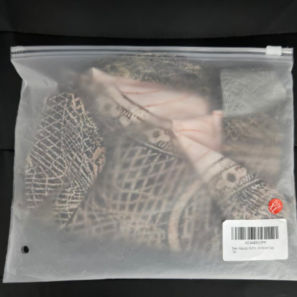NIP | Sheer Mesh "100" Currency Print Top | Long Sleeve | Crew Neck | XL - Picture 4 of 7